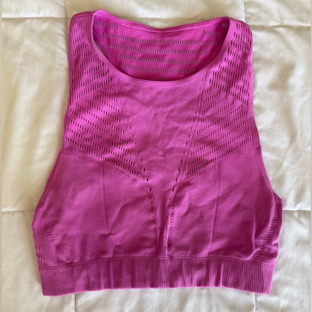 Fabletics Pink Seamless Style Crop Top